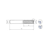 SquareUGMG20,  Corner Radius UGMG22,  Carbide, 6 Flute Extended Reach V7 PLUS A  END MILLS OD5/8~1